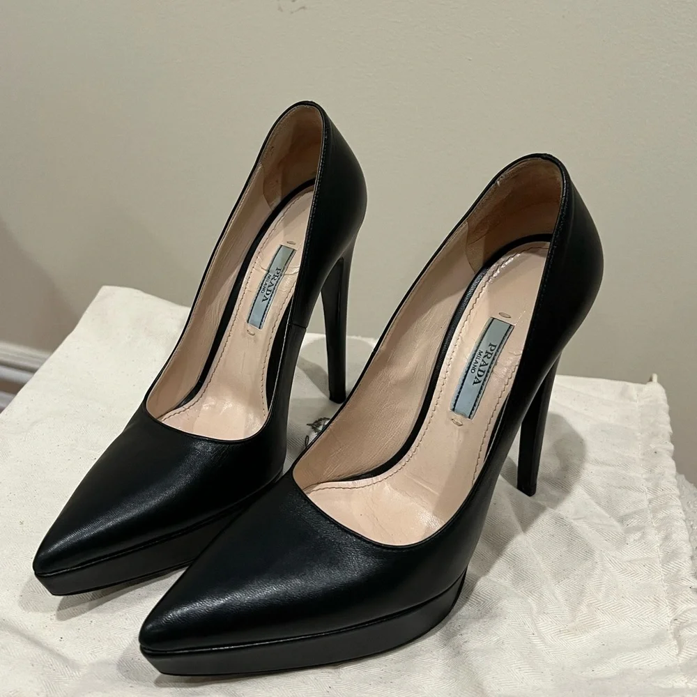 Prada Leather Platform Pumps / Heels - Picture 1 of 6